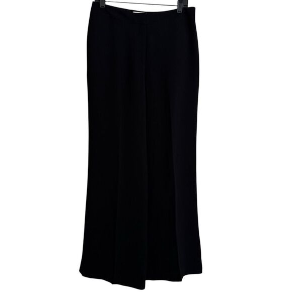 Lafayette 148 NY Finesse Crepe Dalton Pant 8 Black - Picture 2 of 8